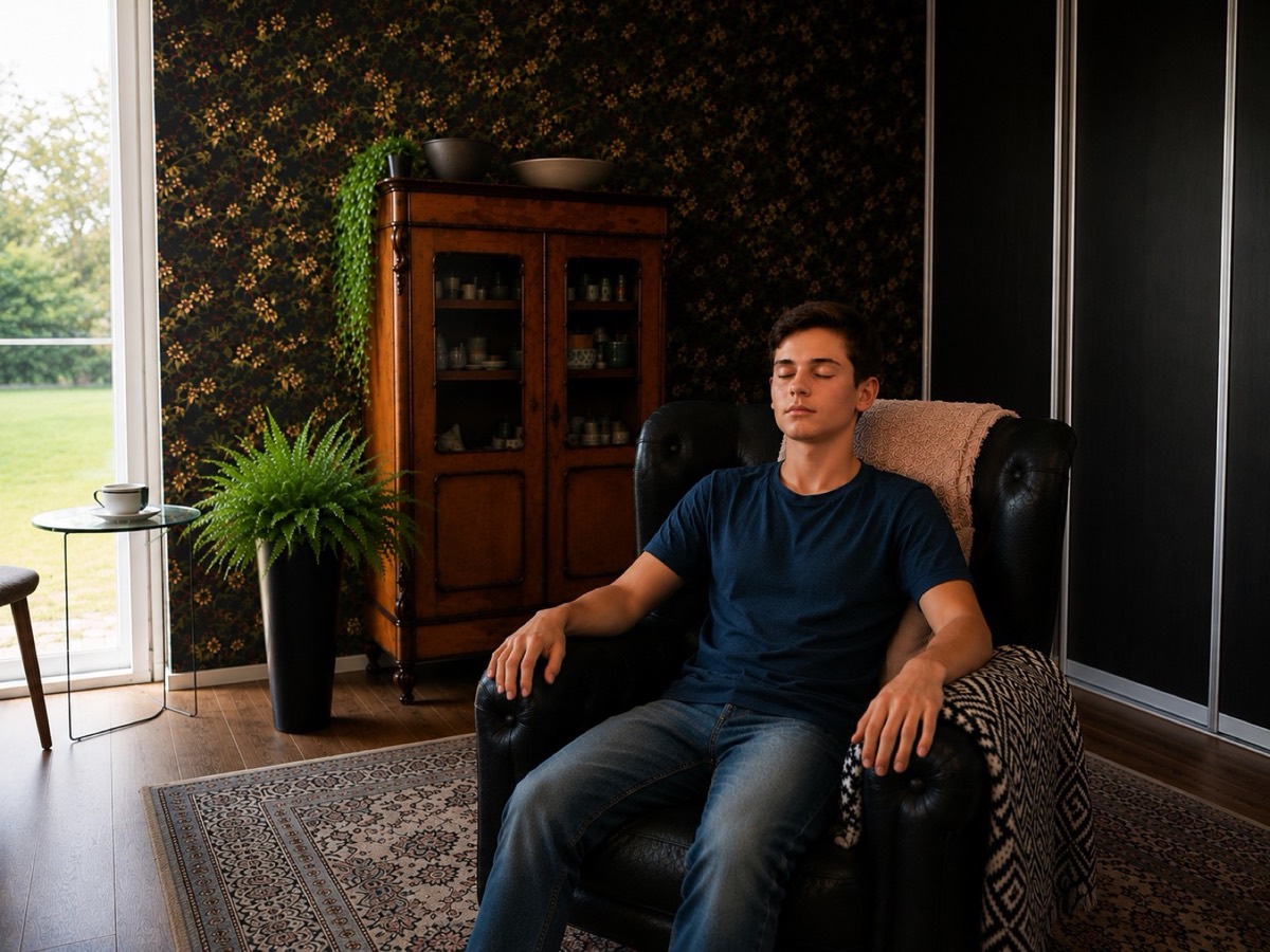 Jongen tijdens kinderhypnose